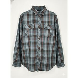 Columbia Mens Plaid Long Sleeve Button Up Shirt OMNI WICK Advanced Size M